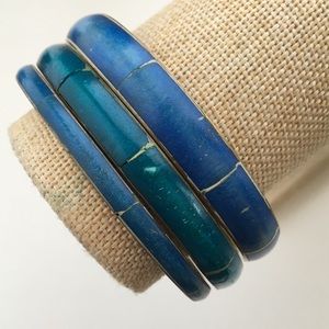 Set of Blues Classic Bangles